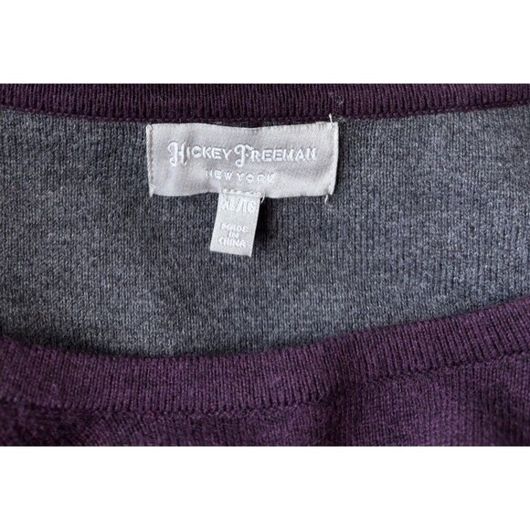 Hickey Freeman Mens Purple Cashmere Cotton Blend Sweater Size XL - Picture 5 of 5